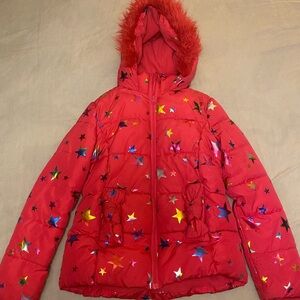 Falls Creek Red Starry Kids Puffer Jacket